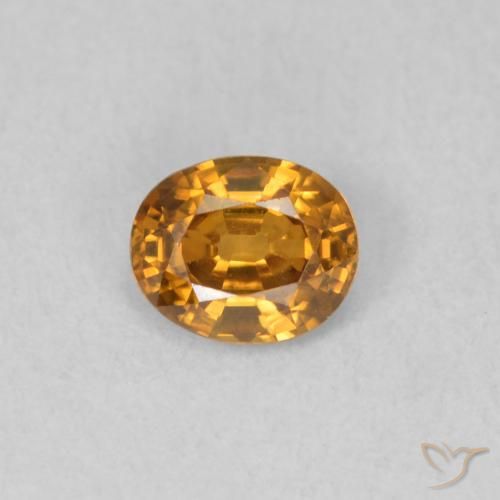 0.59ct Naturel Orange moyen Zircon, ovale, VVS