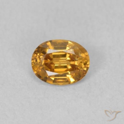 0.61ct Naturel Orange moyen Zircon, ovale, VVS