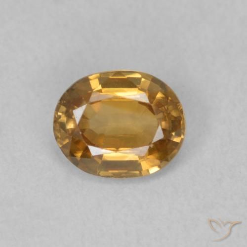 0.87ct Naturel Or moyen Zircon, ovale, VVS