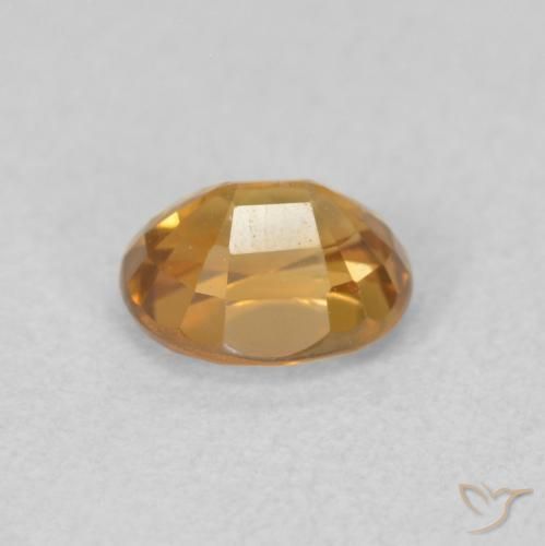 Zircon Or moyen naturelle ovale, 1.16 ct, VVS
