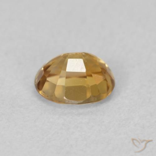 Zircon Brun doré naturelle ovale, 0.99 ct, VVS