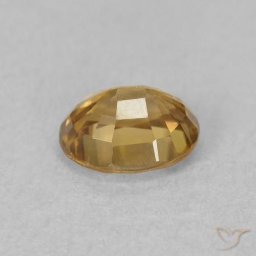 Zircon Doré naturelle ovale, 1.05 ct, VVS-VS