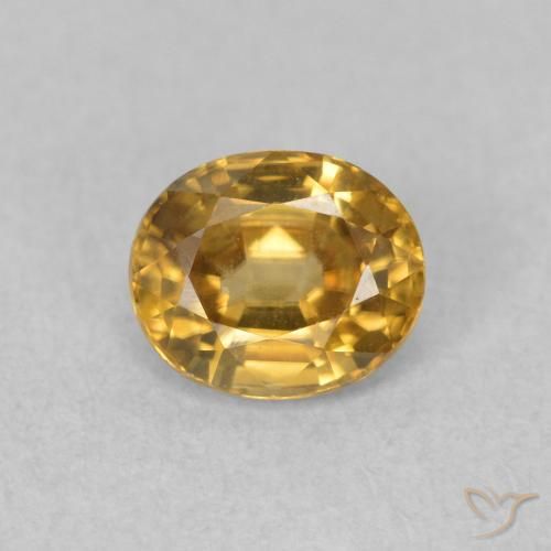 0.92ct Naturel Doré Zircon, ovale, VVS-VS