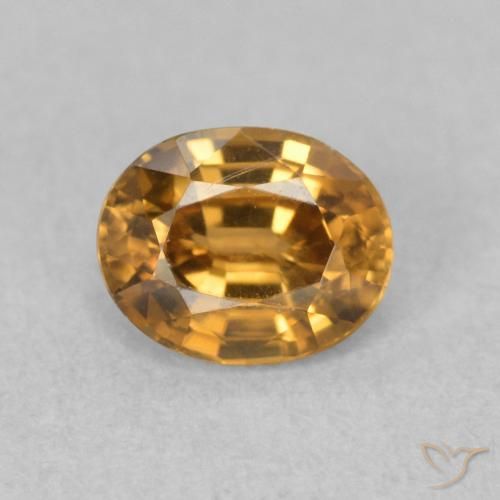 0.97ct Naturel Brun doré Zircon, ovale, VS