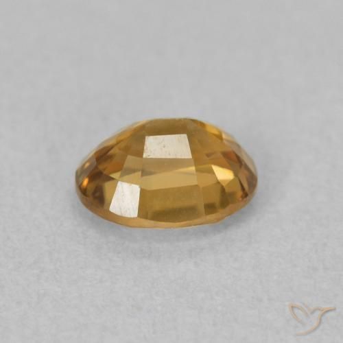 Zircon Brun doré naturelle ovale, 0.97 ct, VS