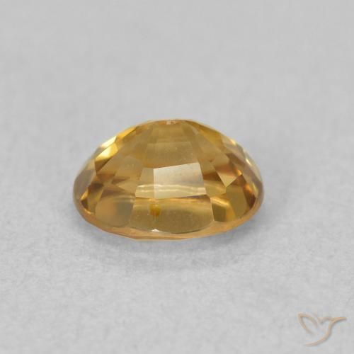 Zircon Doré naturelle ovale, 1.11 ct, VVS-VS