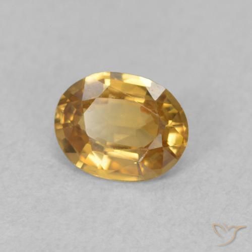 Zircon Brun doré naturelle ovale, 0.75 ct, VVS-VS