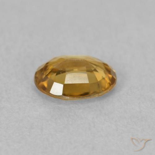 Zircon Brun doré naturelle ovale, 0.75 ct, VVS-VS
