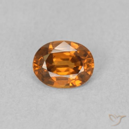 0.59ct Naturel Orange feu Zircon, ovale, VVS-VS