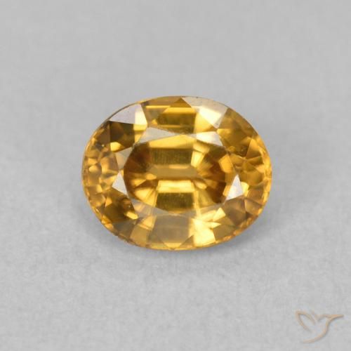 1.01ct Naturel Brun doré Zircon, ovale, VVS-VS, Photo A