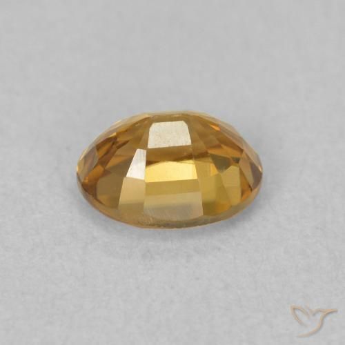 Zircon Brun doré naturelle ovale, 1.01 ct, VVS-VS