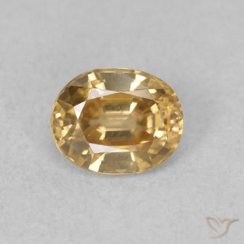 0.60ct Naturel champagne Zircon, ovale, VVS