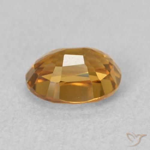 Zircon Brun doré naturelle ovale, 1.09 ct, VVS