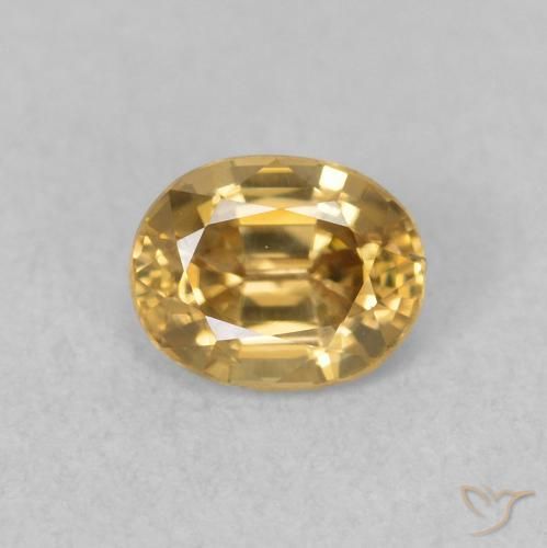 0.63ct Naturel Doré Zircon, ovale, VVS