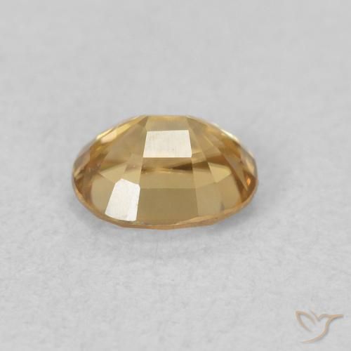 Zircon Doré naturelle ovale, 0.63 ct, VVS