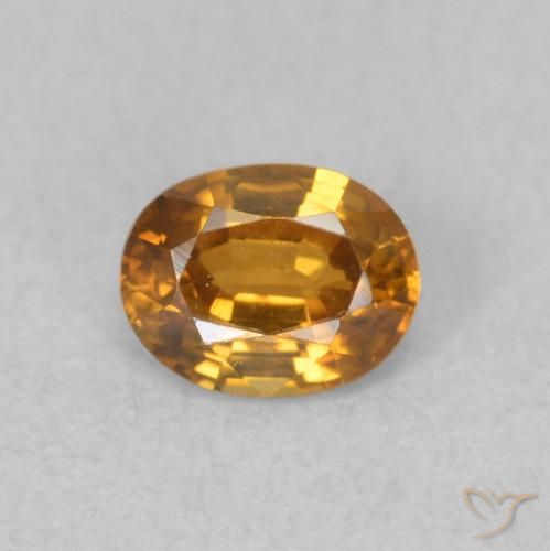 0.59ct Naturel Brun doré Zircon, ovale, VVS