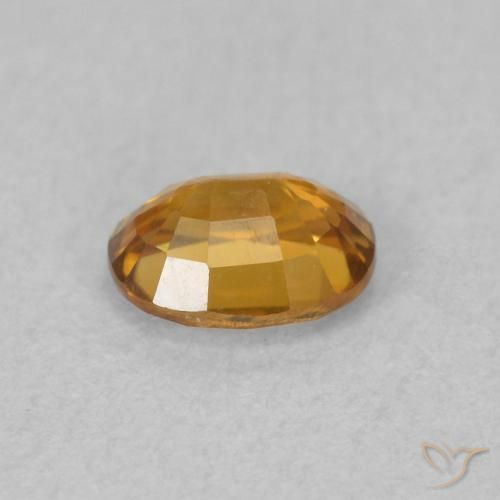 Zircon Brun doré naturelle ovale, 0.59 ct, VVS