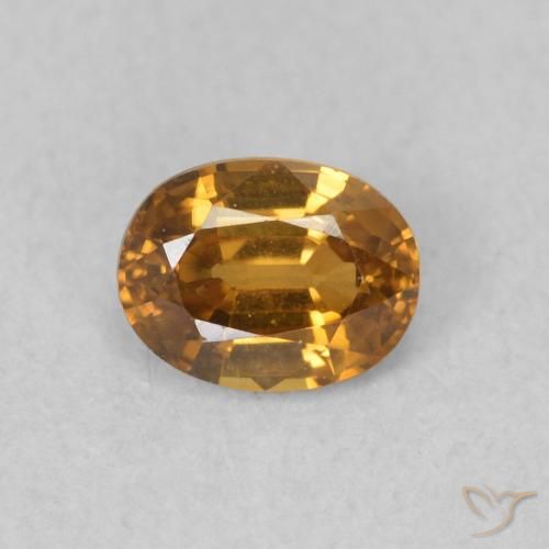 0.60ct Naturel Brun doré Zircon, ovale, VVS
