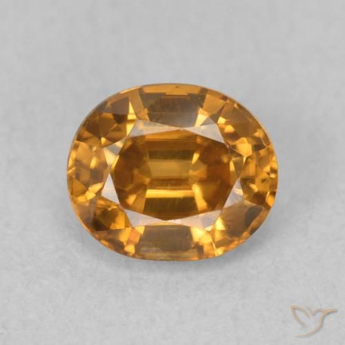0.96ct Naturel Orange brun Zircon, ovale, VVS