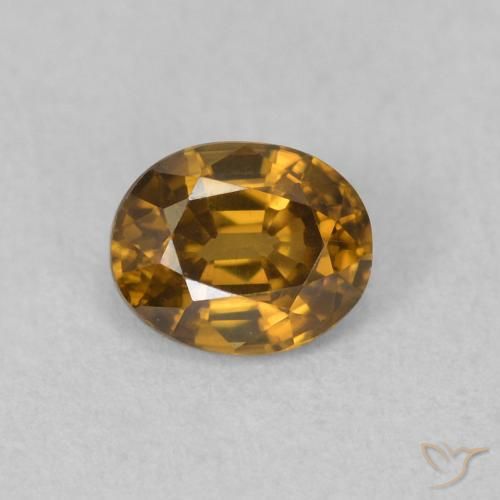 0.62ct Naturel Brun doré Zircon, ovale, VVS