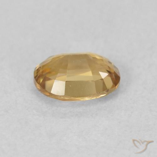 Zircon champagne naturelle ovale, 0.63 ct, VVS