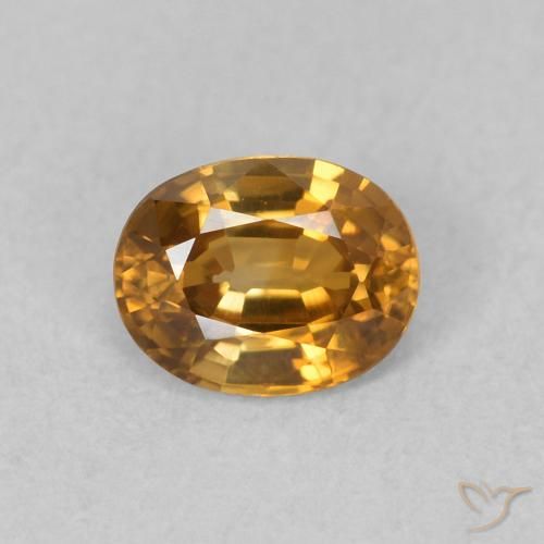 0.62ct Naturel Brun doré Zircon, ovale, VVS