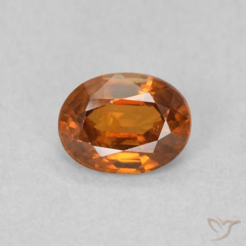 0.52ct Naturel Orange moyen Zircon, ovale, VS