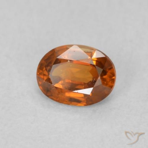 Zircon Orange moyen naturelle ovale, 0.52 ct, VS