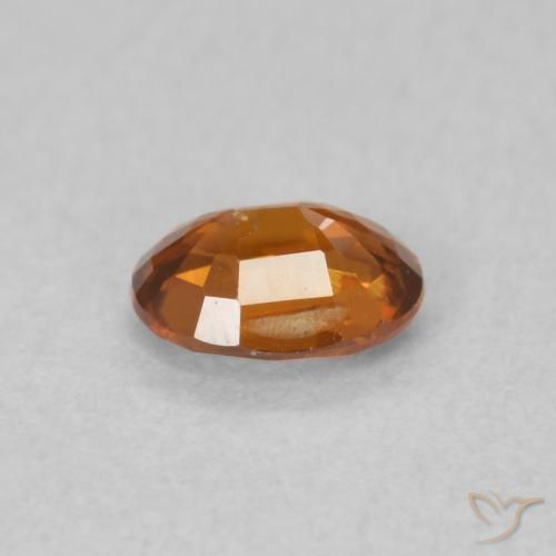Zircon Orange moyen naturelle ovale, 0.52 ct, VS