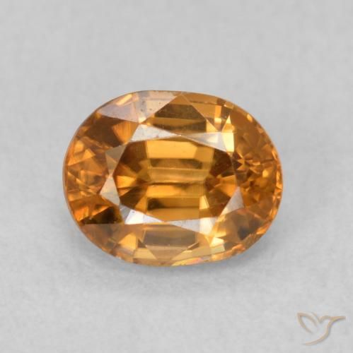 0.95ct Naturel Orange brun Zircon, ovale, VS