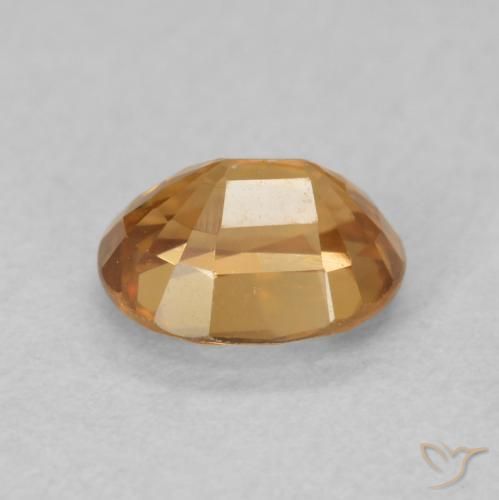 Zircon Orange brun naturelle ovale, 0.95 ct, VS