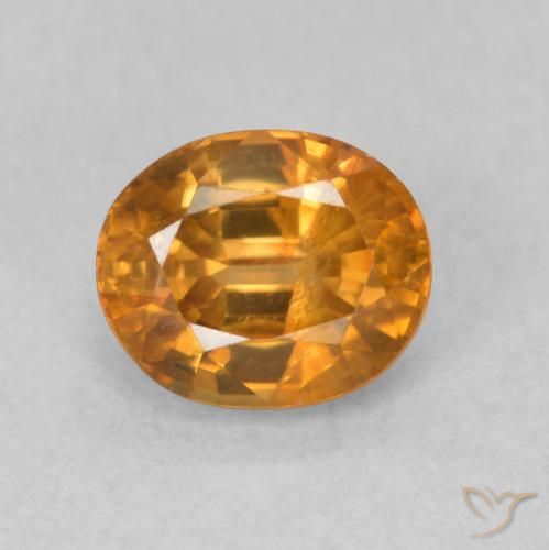 1.04ct Naturel Orange brun Zircon, ovale, VS