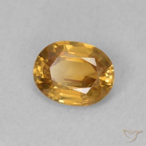 Zircon Brun doré naturelle ovale, 0.53 ct, VS