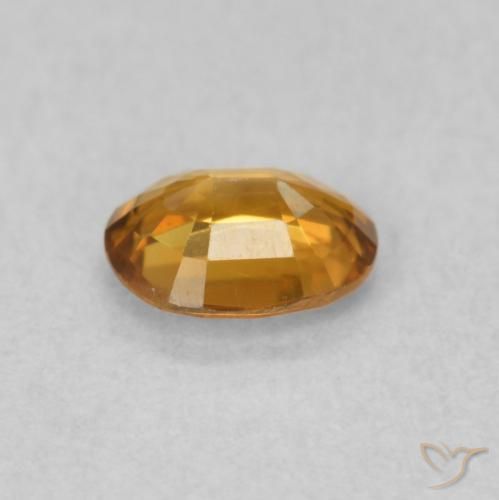 Zircon Brun doré naturelle ovale, 0.53 ct, VS