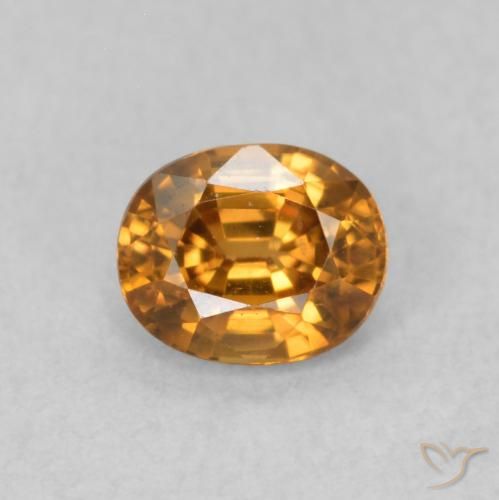 0.67ct Naturel Orange brun Zircon, ovale, VS