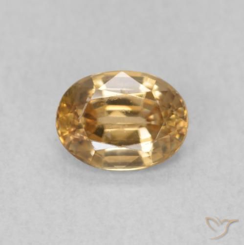 0.57ct Naturel Pêche doré Zircon, ovale, VS