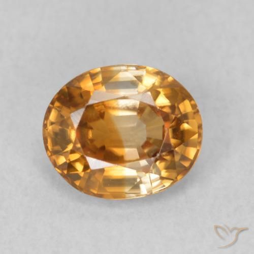 0.96ct Naturel Orange brun Zircon, ovale, VVS-VS