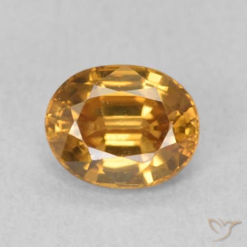 1.00ct Naturel Brun doré Zircon, ovale, VVS-VS