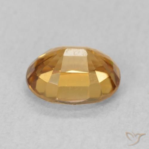 Zircon Brun doré naturelle ovale, 1.00 ct, VVS-VS