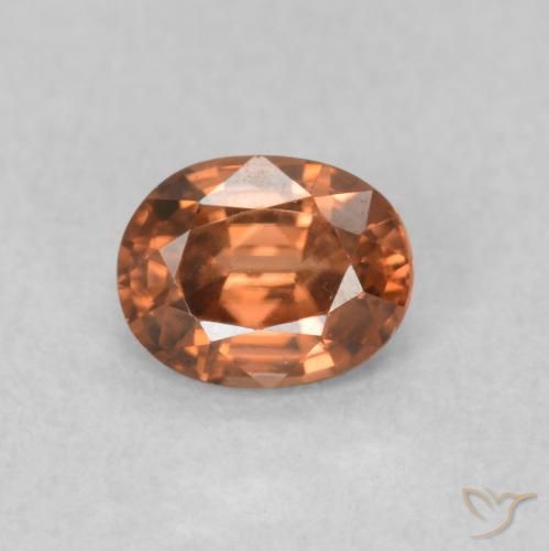 0.59ct Naturel Orange clair Zircon, ovale, VVS-VS