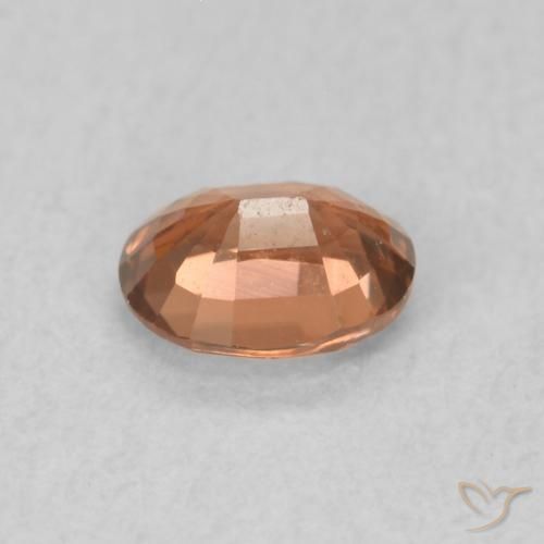 Zircon Orange clair naturelle ovale, 0.59 ct, VVS-VS