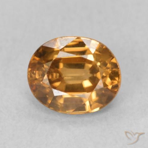 1.02ct Naturel Orange brun Zircon, ovale, VVS-VS