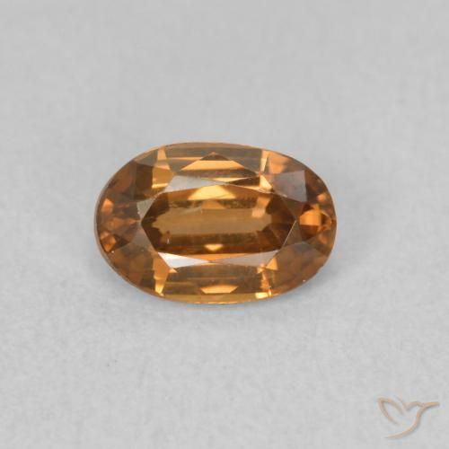0.75ct Naturel Orange moyen Zircon, ovale, VVS-VS