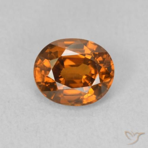 1.09ct Naturel Orange moyen Zircon, ovale, VVS