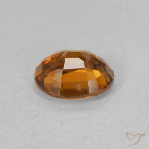 Zircon Orange moyen naturelle ovale, 1.09 ct, VVS