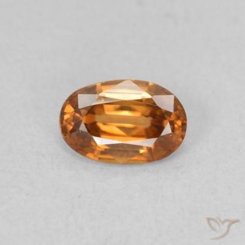 0.64ct Naturel Orange brun Zircon, ovale, VVS