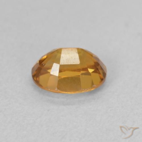 Zircon Orange moyen naturelle ovale, 1.07 ct, VVS