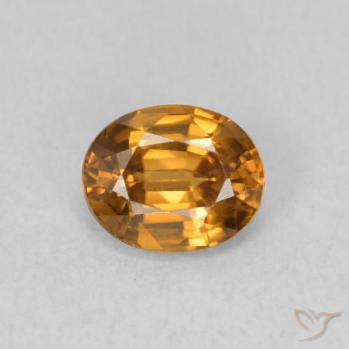 0.94ct Naturel Orange moyen Zircon, ovale, VVS