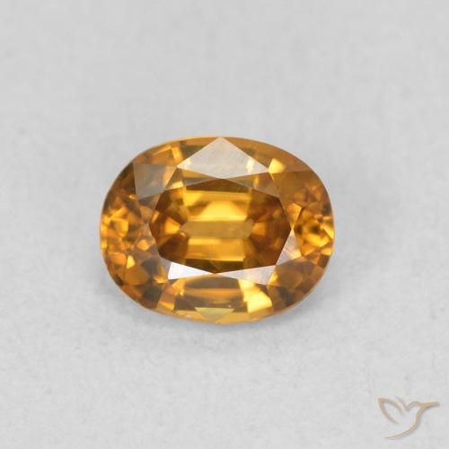 0.65ct Naturel Orange brunâtre Zircon, ovale, VVS-VS