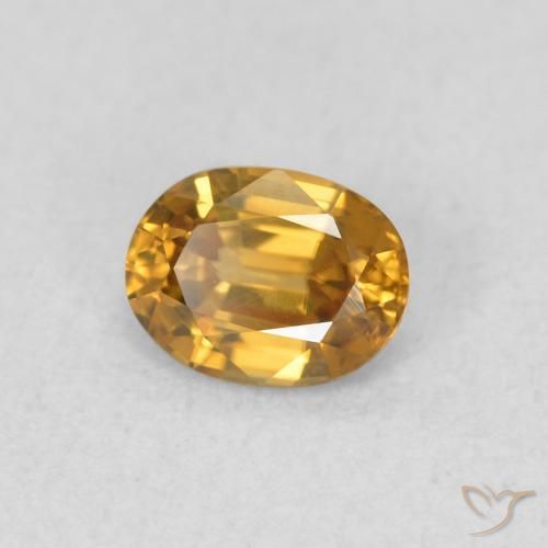 Zircon Or naturelle ovale, 0.59 ct, VVS